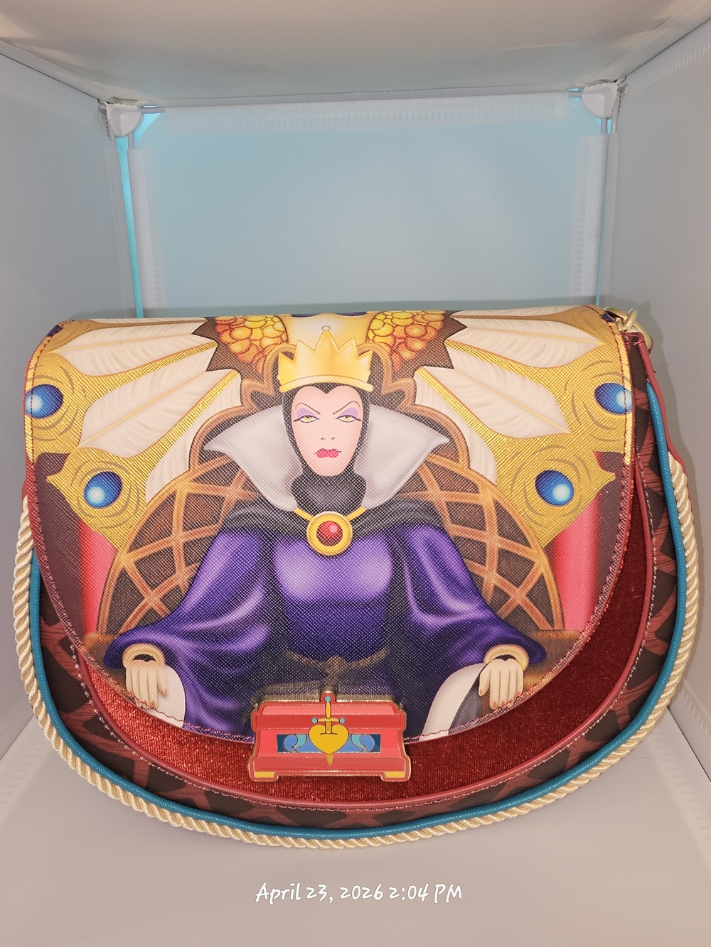 Loungefly Disney Villains Snow White Evil Queen Throne Crossbody Bag